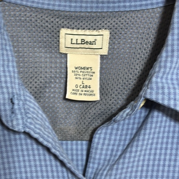 L.L. Bean Long Sleeve Button Down Shirt Women’s Size Large - Picture 2 of 4